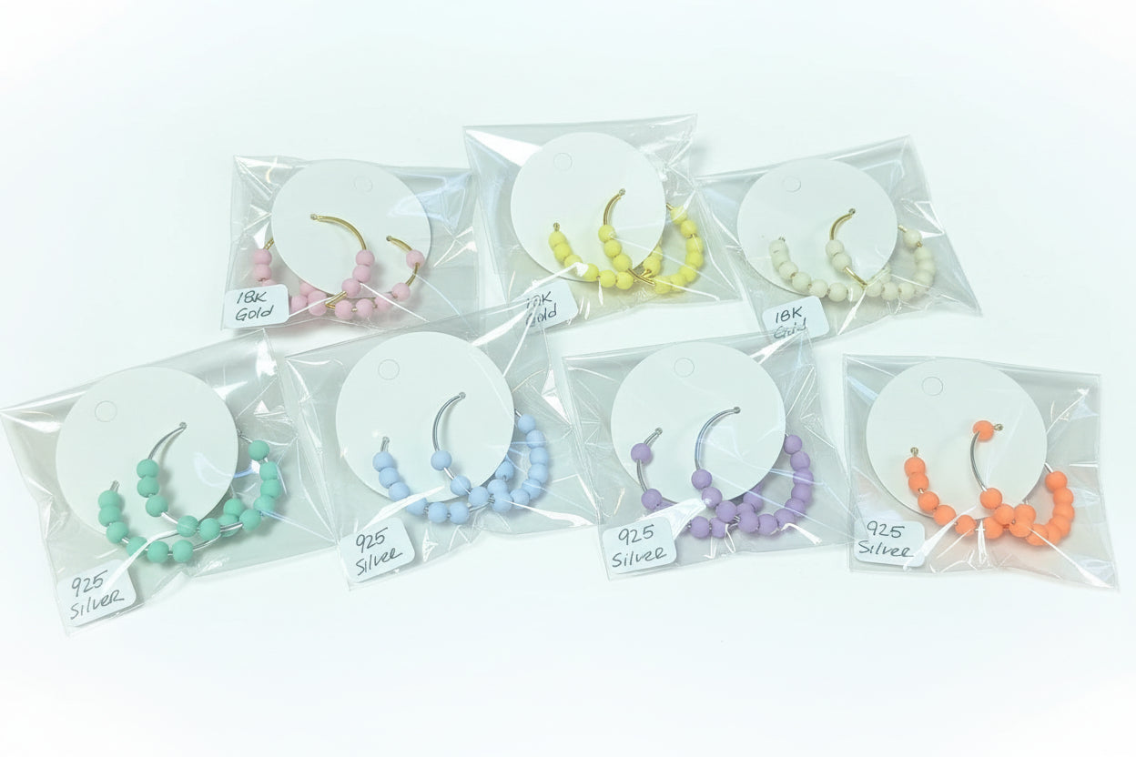 Coated Glass Beads Charms
