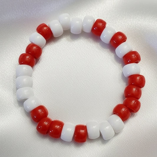 Candy Cane Pony Beads Bracelet