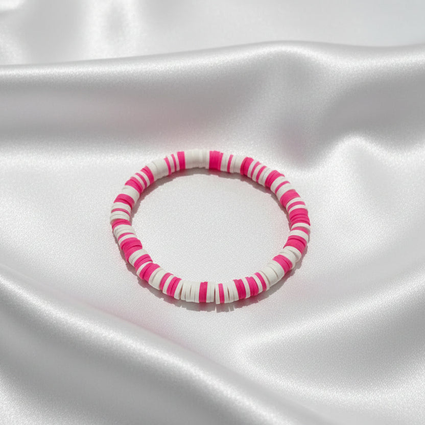 Hot Pink and White