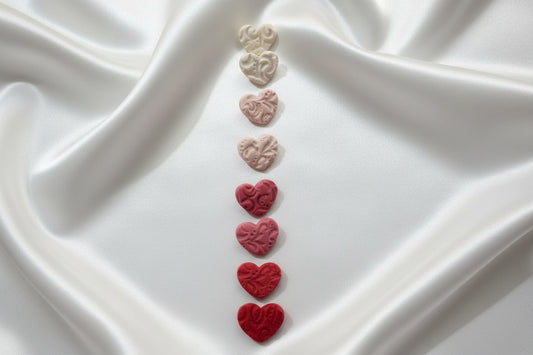 Thick Floral Heart Studs