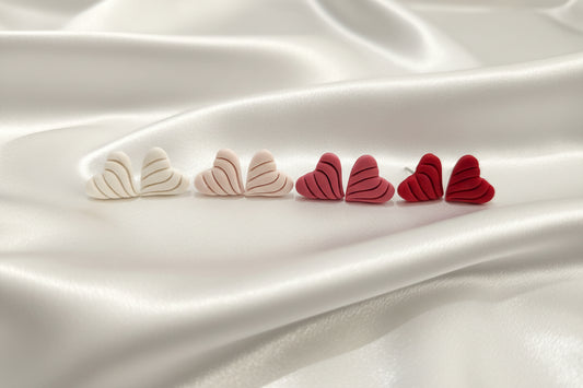 Wavy Heart Studs