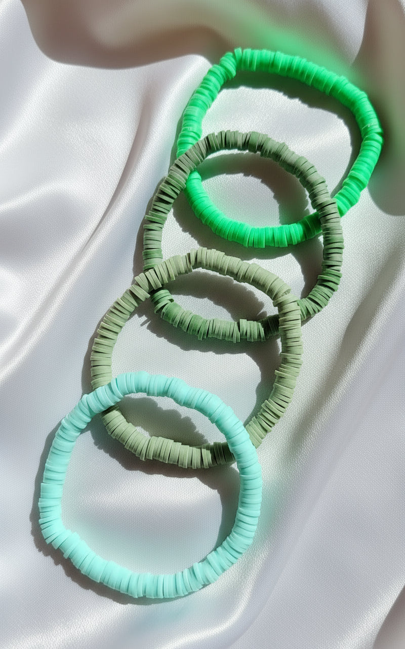 Single Color Clay Heishi Beads