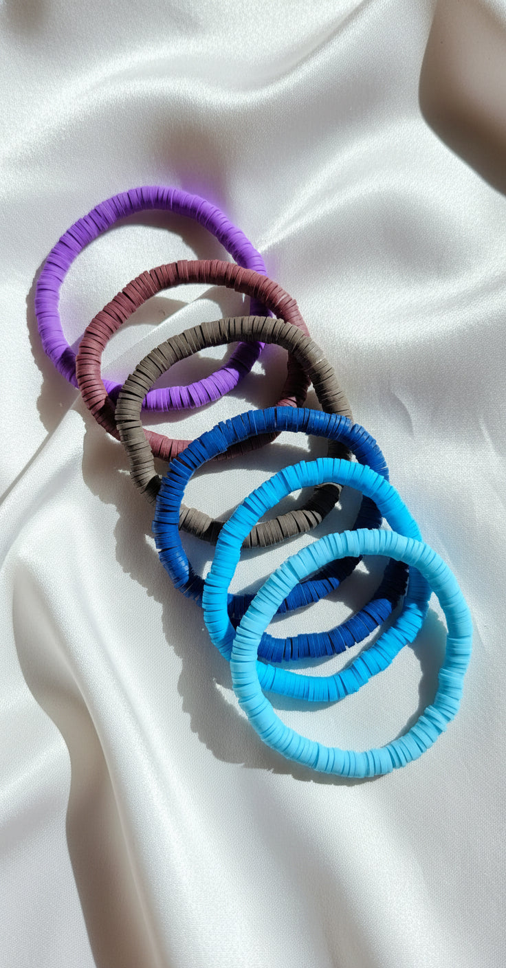 Single Color Clay Heishi Beads