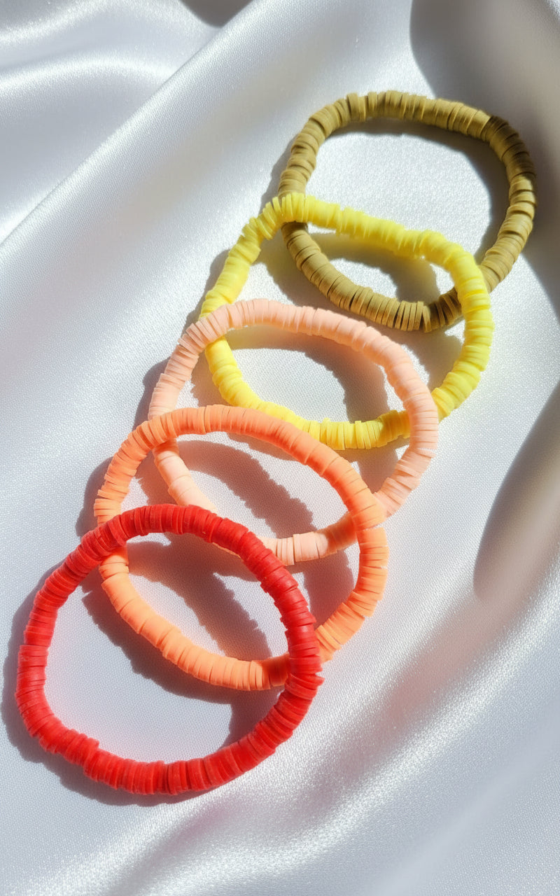 Single Color Clay Heishi Beads