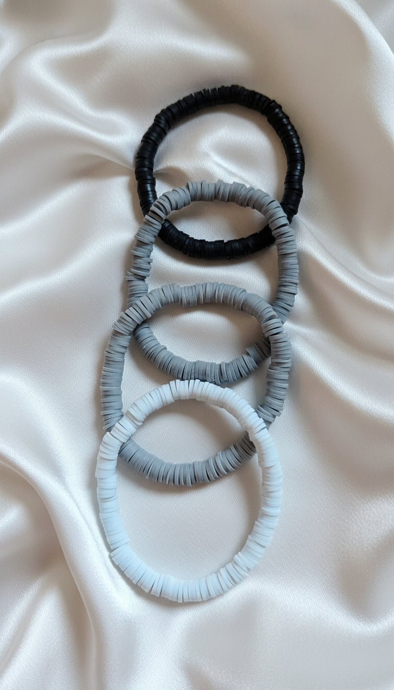 Single Color Clay Heishi Beads