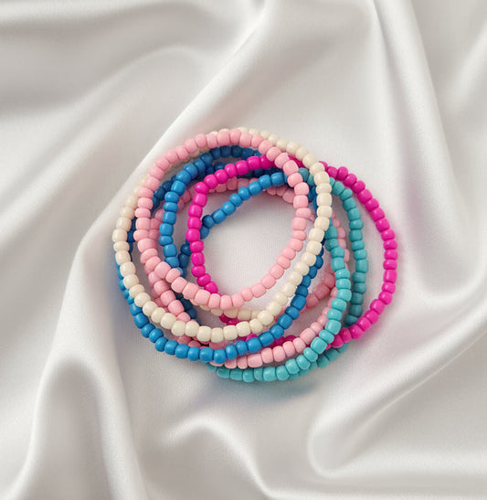 Single Color Seed Beads Bracelets